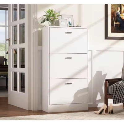 Meuble chaussures blanc 3 abattants – design moderne