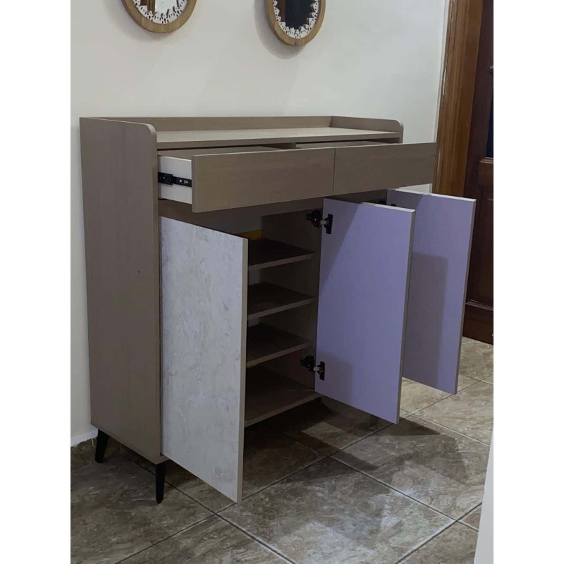 Buffet de rangement blanc en bois – Console élégante