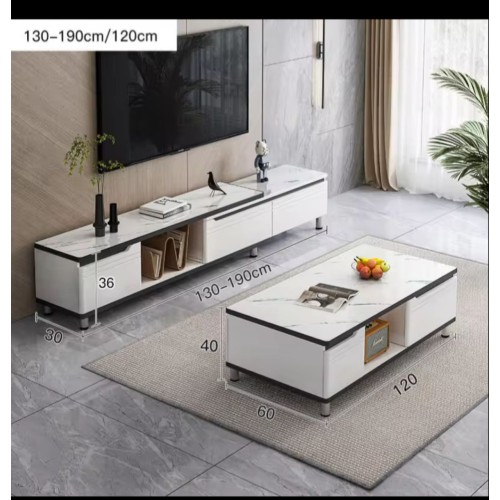 Meuble TV de salon avec Table basse 2 pièces