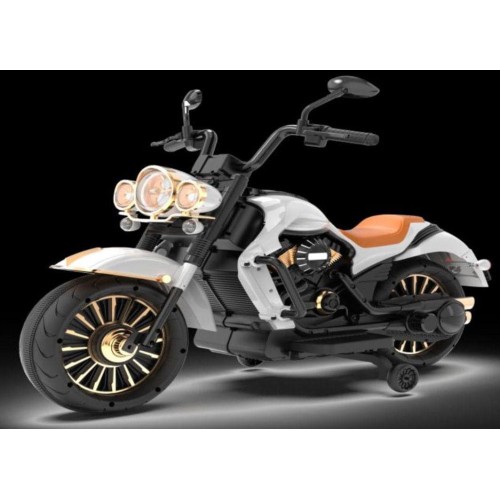 Moto Électrique Enfant Style Harley BDL 1288 avec Roues Stabilisatrices