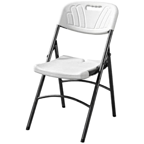 Chaise pliante Blanche robuste  avec structure en acier