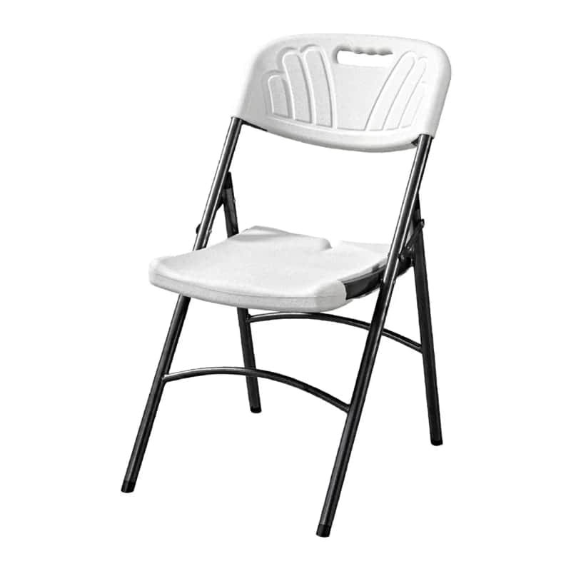 Chaise pliante Blanche robuste  avec structure en acier