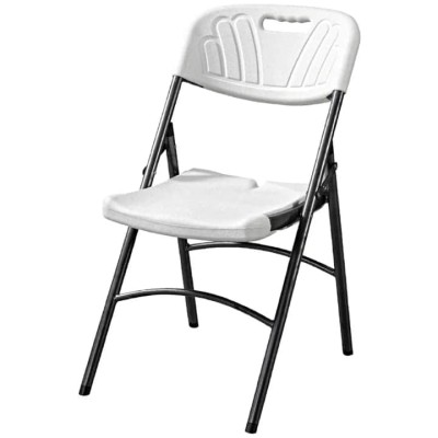 Chaise pliante Blanche robuste  avec structure en acier