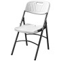 Chaise pliante Blanche robuste  avec structure en acier