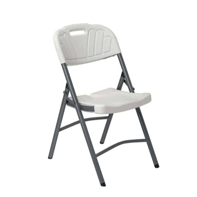 Chaise pliante Blanche robuste  avec structure en acier
