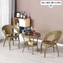 Ensemble Bistro "Tête-à-Tête" en Résine Tressée – Table & 2 Chaises