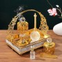 Encensoir et Porte- Encens avec Plateau  Doré – Décoration