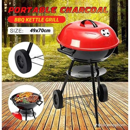 Barbecue à Charbon Portable 17 Pouces – Compact et Performant
