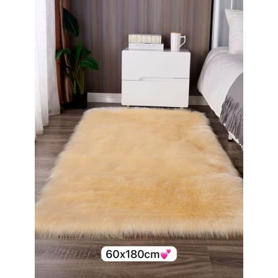 Tapis En Fausse Fourrure Doux Et Moelleux 60x180cm