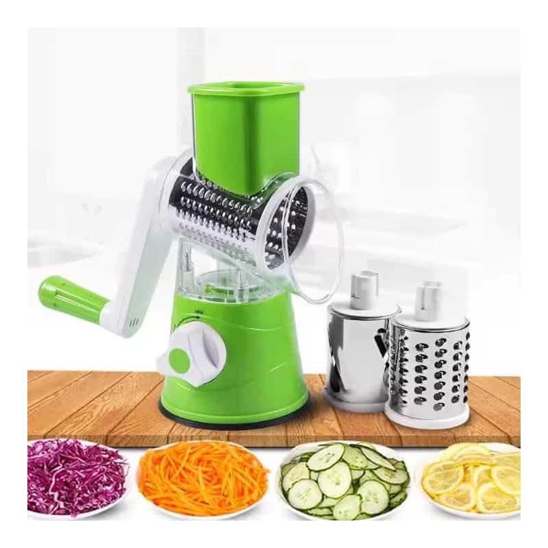 Coupe-légumes rotatif manuel multifonction – Mandoline avec râpes en acier inoxydable