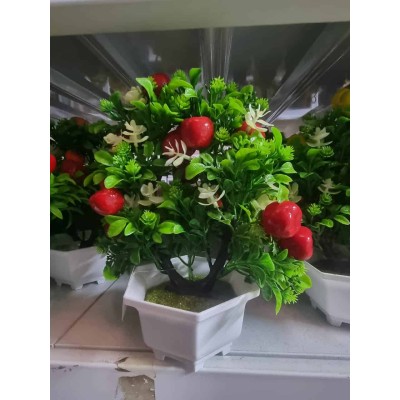 Plantes Artificielles Pot  Décoration Boule  Fleurs  1 pièce