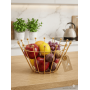 Corbeille à Fruits Dorée Géométrique Moderne