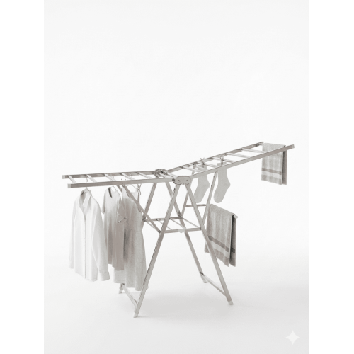 Étendoir à Linge Pliable en Acier Inoxydable – Séchoir