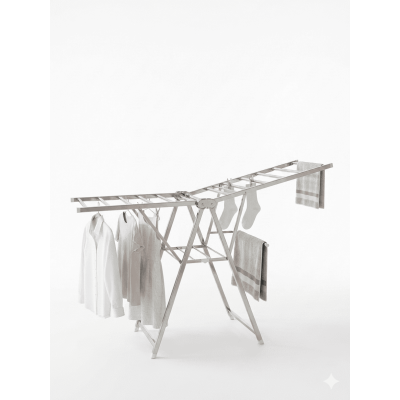 Étendoir à Linge Pliable en Acier Inoxydable – Séchoir