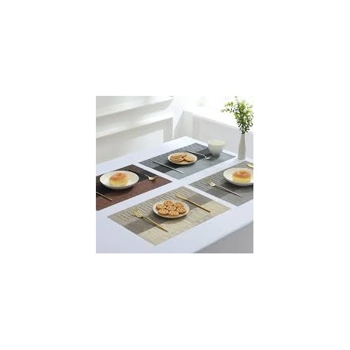 Lot de 6 Sets de Table Napperons Antidérapants en PVC 2