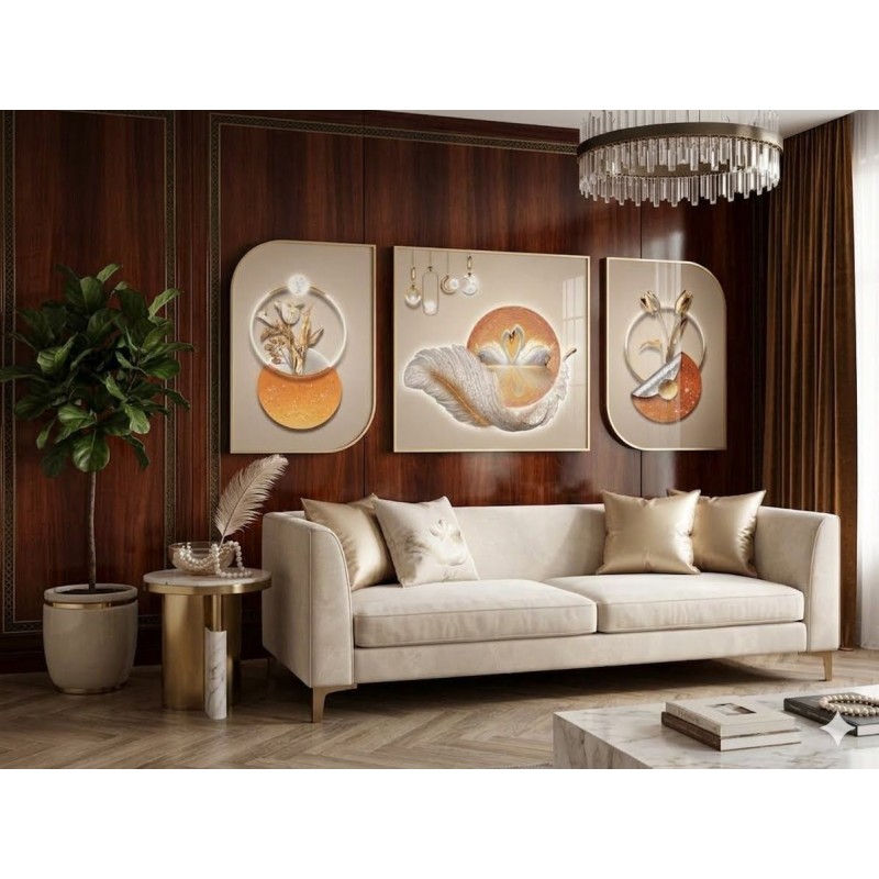 Tableau VIP 3 Pièces Grand Format (1m40 x 60 cm) Plusieurs Motifs