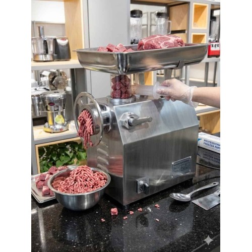 Hachoir à Viande Professionnel n°22 en Inox | Puissant & Robuste