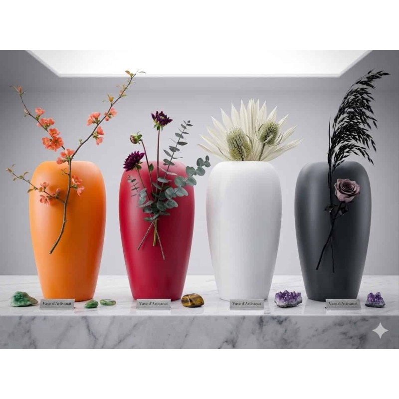 Vase Moderne pour Fleurs et Herbes de la Pampa – Style Scandinave