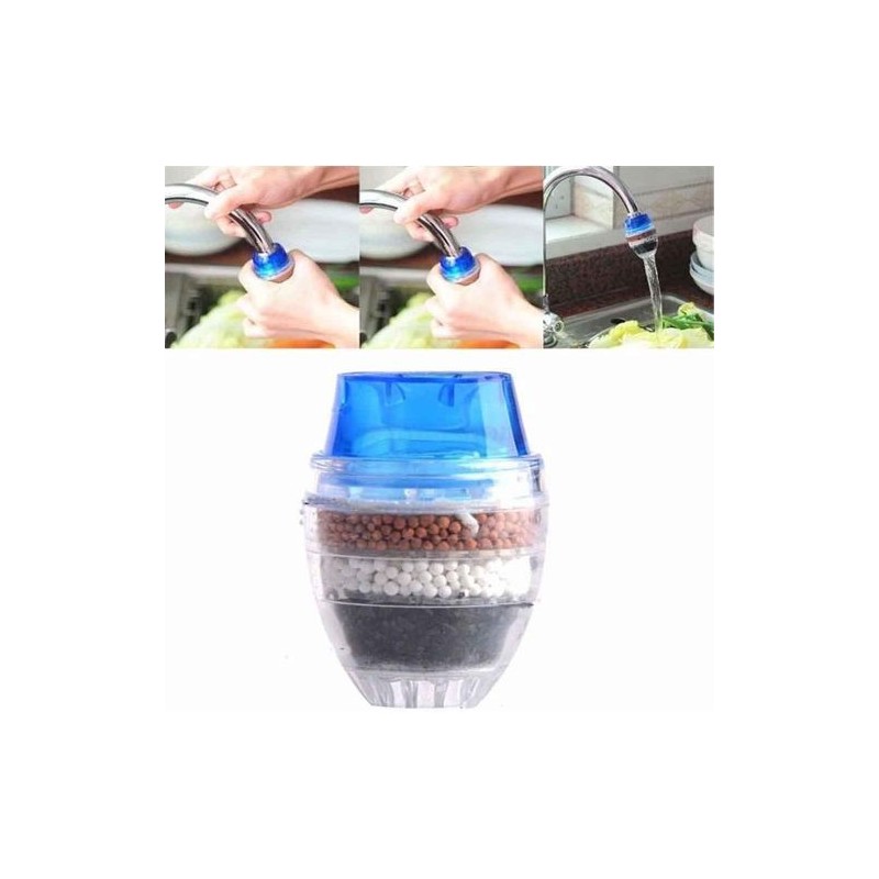 Mini Filtre à eau de Robinet Rond à Charbon Acti