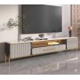 Meuble TV design luxueux blanc et or 160 cm