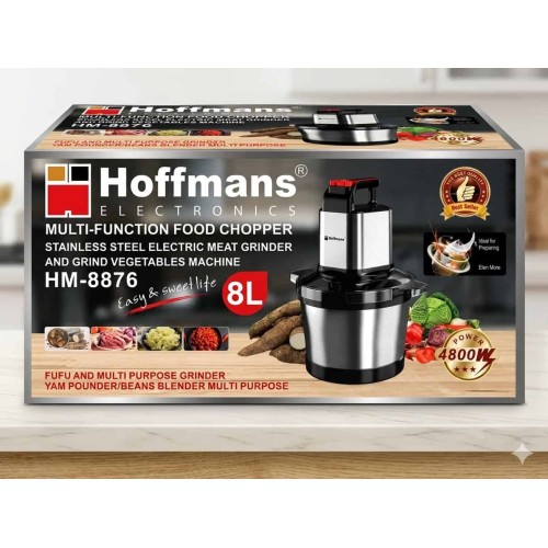 Hachoir Électrique HOFFMANS 8L – 4800W Multifonction 2