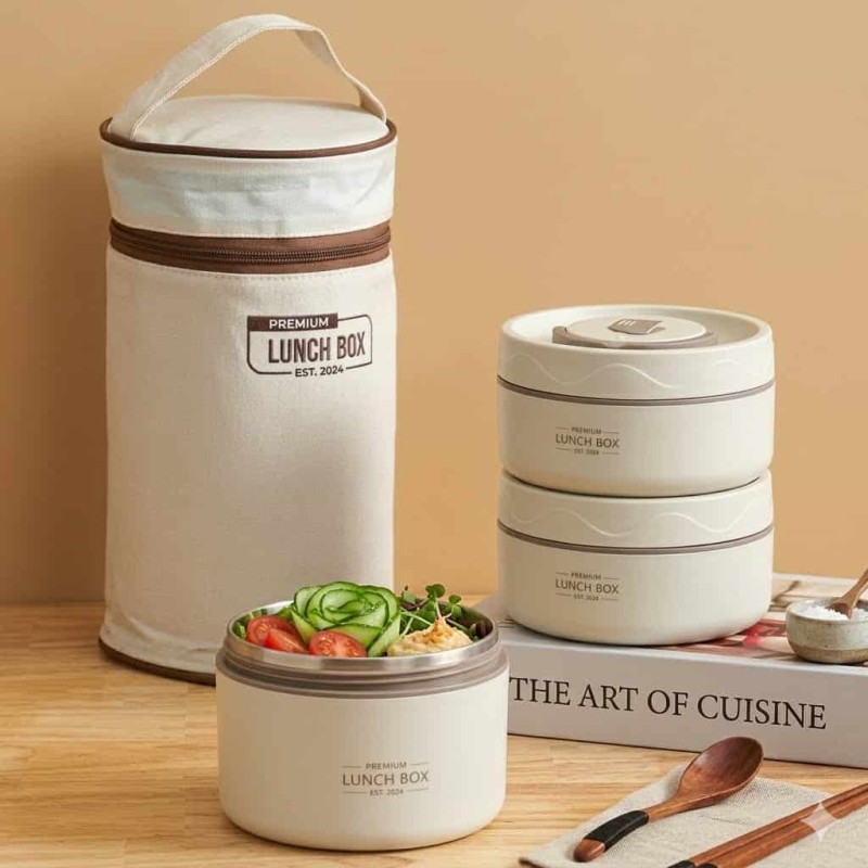 Sac Isotherme et Bento Box Thermique 3 Boites – Le Set Déjeuner Élégant