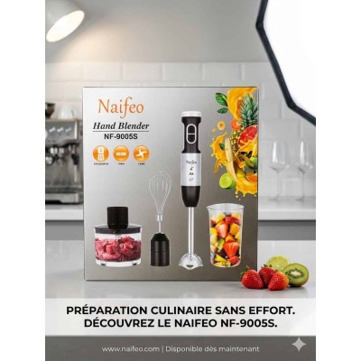 Mixeur Plongeant Multifonction – Pack Complet  pour Hacher, Mixer, Fouetter et Émulsionner