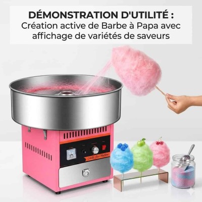 Machine à barbe à papa professionnelle rose – Électrique