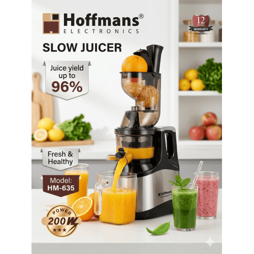 Extracteur de Jus  Hoffmans HM-635 | 200W & Goulotte XXL 80mm