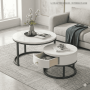 Table basse gigogne avec tiroir – Collection Élégance