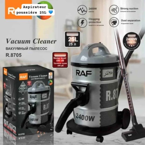 Aspirateur Bidon 25L Puissant 2400W