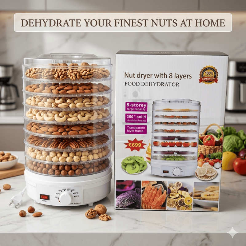 Déshydrateur Alimentaire 8 Plateaux Puissant | Séchoir à Fruits