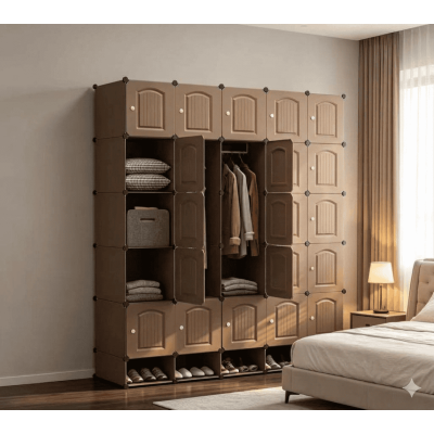 Armoire modulable 4 portes - Rangement dressing moderne