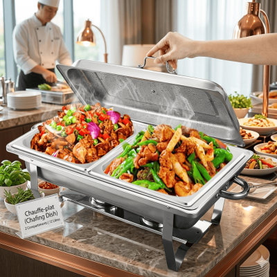 Chafing dish 2 compartiments 12L