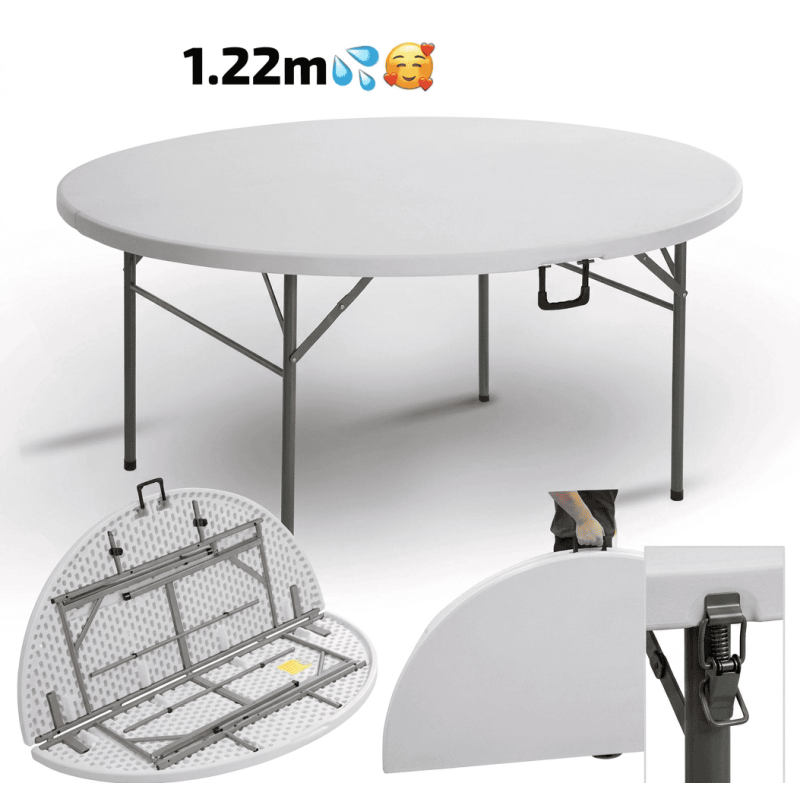 Table Pliable Ronde Multi-Usage 1.20M