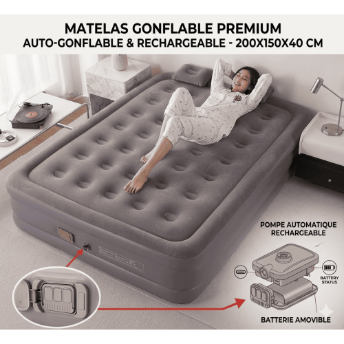 Matelas Gonflable  Électrique 200x150x40cm 2