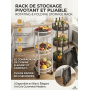 Étagère Rotative Cuisine | Chariot de Rangement Pliable