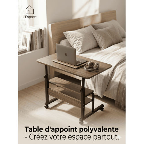 Table de lit multifonction réglable en hauteur