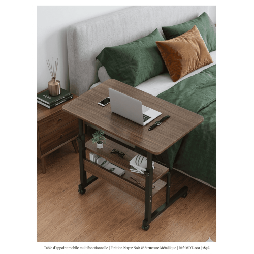 Table de lit multifonction réglable en hauteur 2