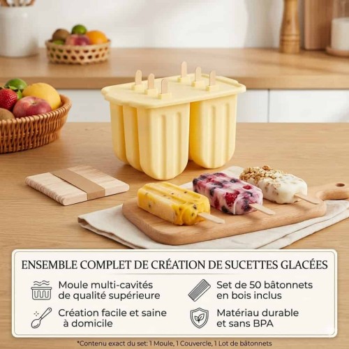 Moule à Glace Silicone Facile Démoulage  Sans BPA & Durable 2