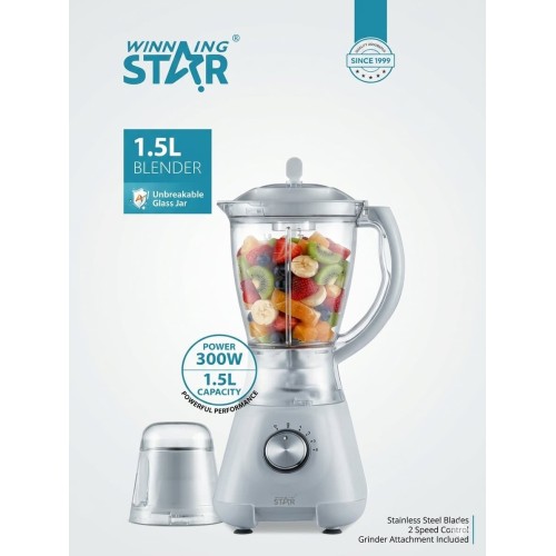 Blender Mixeur 1,5 L 300W avec Moulin  Mixeur de Cuisine