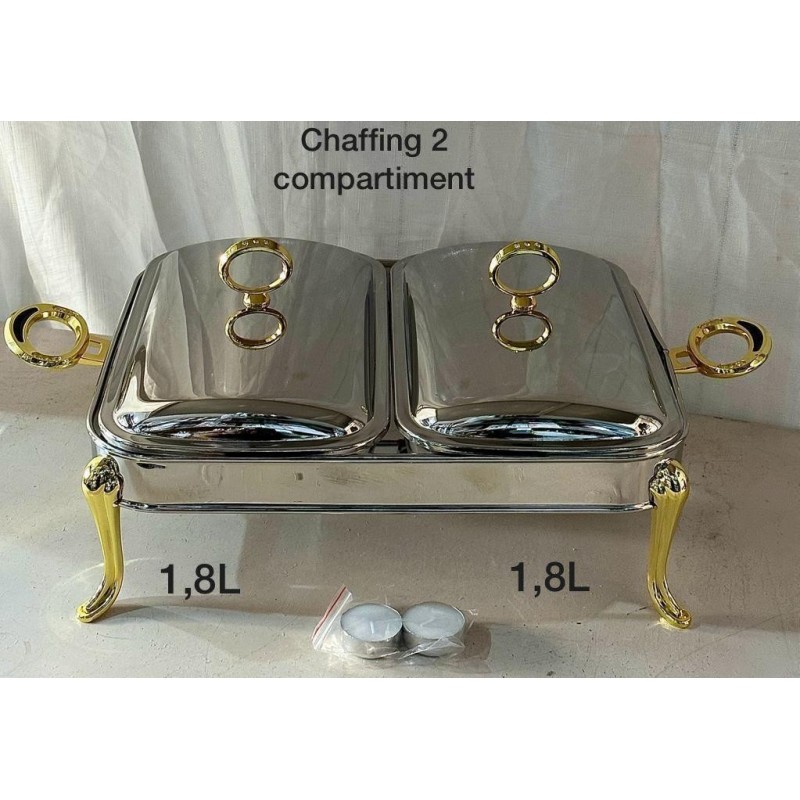 Chafing dish Acier Inoxydable   2 X 1.8 Litres
