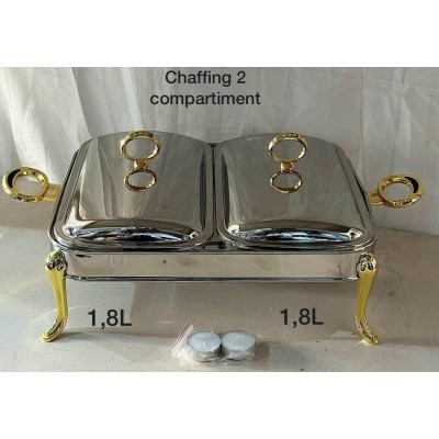 Chafing dish Acier Inoxydable   2 X 1.8 Litres