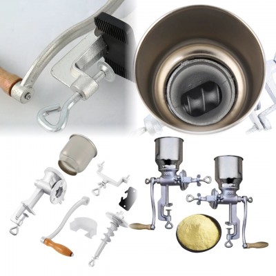 Moulin Manuel à Grains et Céréales en Fonte d'Aluminium