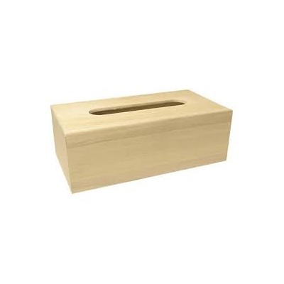 Boîte à mouchoirs en bois naturel à décorer