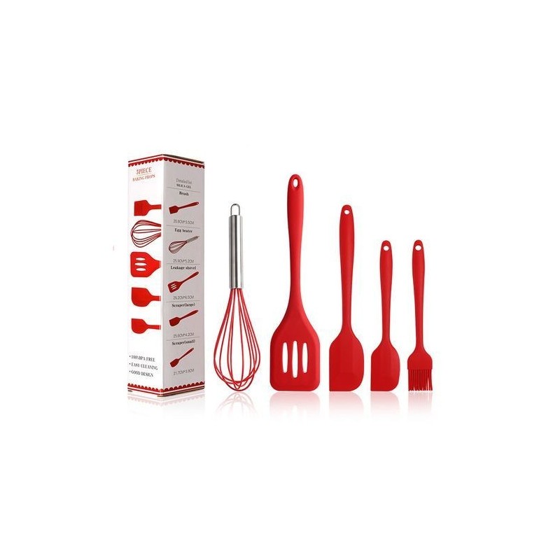 5 En 1 spatule Ustensiles De Cuisine en silicone