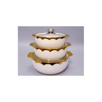 Bols en céramique avec couvercle  Soupière 3PCS