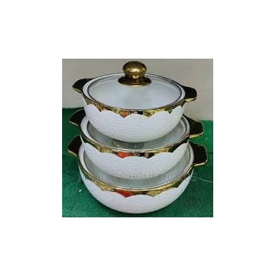 Bols en céramique avec couvercle  Soupière 3PCS