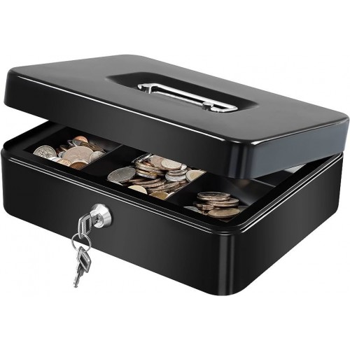 Coffre-fort avec serrure, Porte-monnaie en métal 2