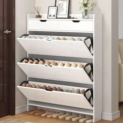 Meuble de Rangement à Chaussures blanc en bois